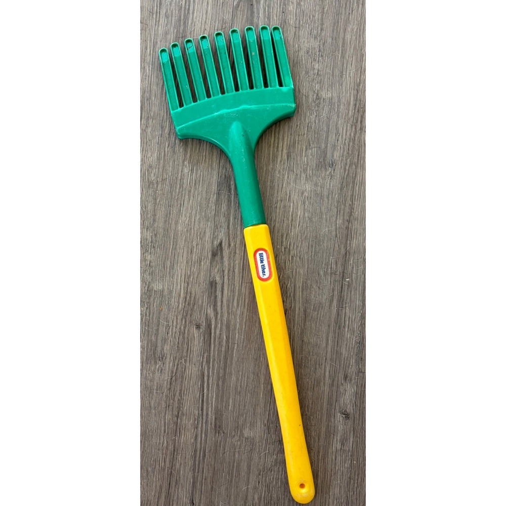 Vintage 90's Little Tikes Growing Garden Kids Tools Leaf Rake Leaves Autumn Fall